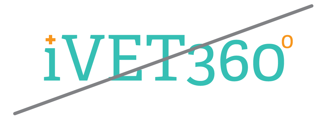 DO NOT adjust the fonts or arrangement of elements within the iVET360 logo.
